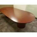 8' Walnut Racetrack Boardroom Conference Table